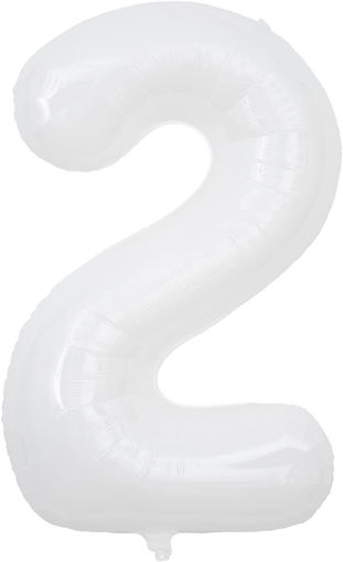 Picture of FOIL BALLOON NUMBER 2 WHITE 40 INCH